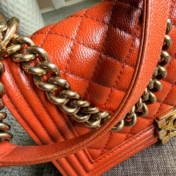 Rare Cognac Medium Chanel Boy Bag - Picture 14 of 14